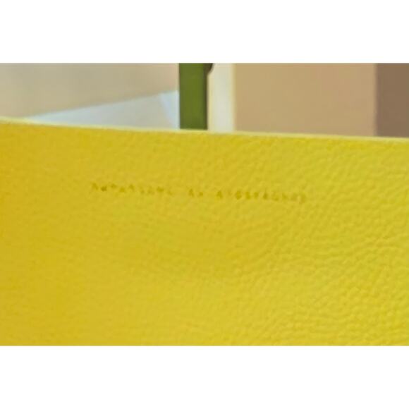 Ampersand as Apostrophe Sideways Tote Soft Neon Yellow NWT - Picture 2 of 7